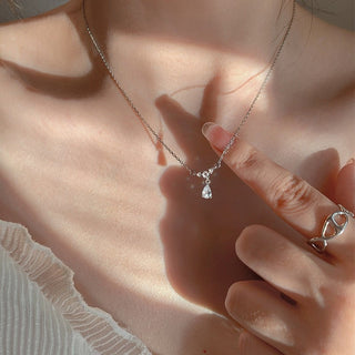 2022 Popular Silver Colour Sparkling Clavicle Chain Choker Necklace Collar For Women Fine Jewelry Wedding Party Birthday Gift ALODIA STORE