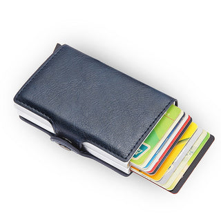 Credit Card Holder Wallet Leather Metal Aluminum ALODIA STORE