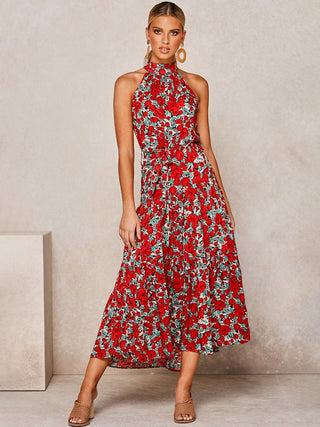 Summer Long Dress Polka Dot Casual Dresses Black Sexy Halter Strapless New 2023 ALODIA STORE