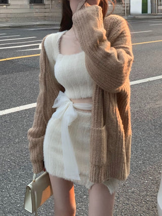 2024 Autumn Sweater Knitted Suits Female Elegant ALODIA STORE