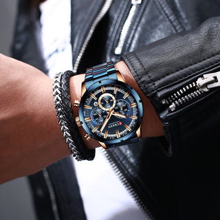 CURREN Men Watch Top Brand Luxury Sports Quartz Mens Watches Full Steel Waterproof Chronograph Wristwatch Men Relogio Masculino ALODIA STORE