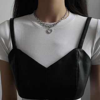 2022 New Popular Silver Colour Sparkling Clavicle Chain Choker Necklace For Women Fine Jewelry Wedding Party Gift ALODIA STORE