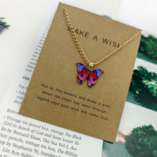 Luxury Necklace for Women Butterfly Necklace Shiny Double Chain Clavicle Pendant Anniversary Gift Jewelry Necklaces for Women ALODIA STORE