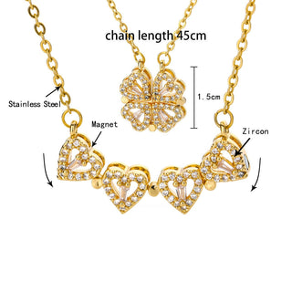 Luxury Four Leaf Clover Pendant Necklace ALODIA STORE