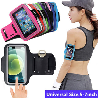 5-7 inch Outdoor Running Sports Phone Holder Armband Case For iPhone 13 Pro 12 11 X XR Xs Max Samsung S21 Universal Gym Armbands Alodia Store