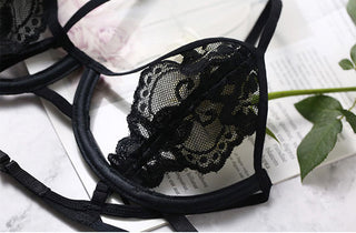 YBFDO Sexy Lace Ultra Thin Underwire Adjusted-straps Push Up See Through Bra and Panty Set Lingerie Intimates Women Underwear ALODIA STORE