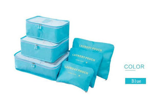 6Pcs/Set Travel Bag Men And women Packing Cubes Unisex Travel Storage Bags Kit ALODIA STORE