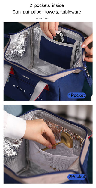 Fresh Cooler Bags Large Lunch Bag Women Waterproof Concise Convenient Thermal Breakfast Box Portable Picnic Travel Food Storage ALODIA STORE