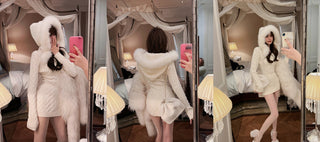 2022 Autumn Slim Black Velvet Dress Casual Korean Fashion ALODIA STORE