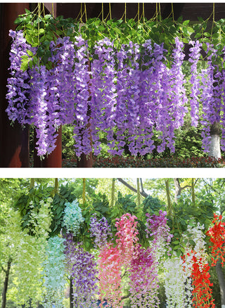 76cm Artificial Green Plants Hanging Ivy Leaves Radish Seaweed Grape Fake Flowers Vine Home Garden Wall Party Decoration ALODIA STORE