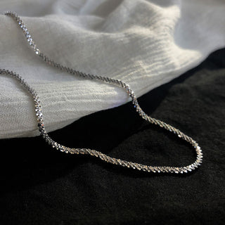 2022 Popular Silver Colour Sparkling Clavicle Chain Choker Necklace Collar For Women Fine Jewelry Wedding Party Birthday Gift ALODIA STORE