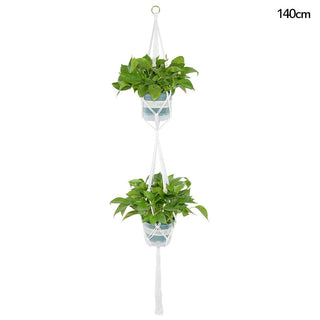 Macrame Handmade Plant Hanger Baskets Flower Pots Holder Balcony Hanging Decoration Knotted Lifting Rope Home Garden Supplies ALODIA STORE