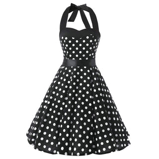 Women Red Cherry Party Dress Vintage 50s Rockabilly Hepburn Dress 2023 Elegant Summer Strapless Swing Retro Halter Pin up Dress ALODIA STORE