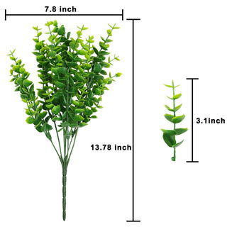 Artificial Flowers Plants Long Stem Plastic Persian Eucalyptus Leaf Fish Herb Home Office Table Centerpieces Garden Decoration ALODIA STORE