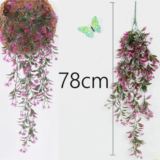 76cm Artificial Green Plants Hanging Ivy Leaves Radish Seaweed Grape Fake Flowers Vine Home Garden Wall Party Decoration ALODIA STORE