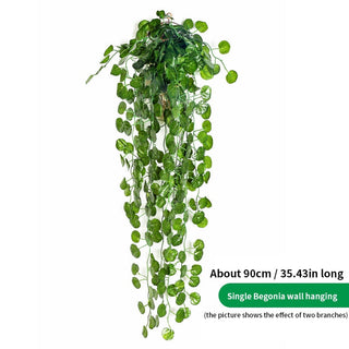 90CM Artificial Green Plant Hanging Ivy Leaf Seaweed Radish Artificial Flower Grapevine Home Garden Wall Fence Party Decoration ALODIA STORE