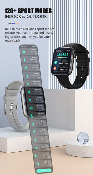 For Xiaomi Huawei Samsung 1.81 inch Bluetooth Call Smartwatch Men Support 120 Sport  2022 New Women Rotary keys Smart Watch +Box ALODIA STORE