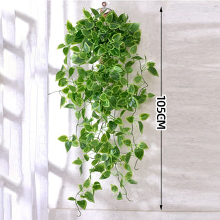 76cm Artificial Green Plants Hanging Ivy Leaves Radish Seaweed Grape Fake Flowers Vine Home Garden Wall Party Decoration ALODIA STORE