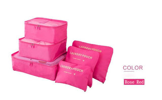 6Pcs/Set Travel Bag Men And women Packing Cubes Unisex Travel Storage Bags Kit ALODIA STORE