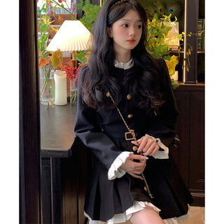 Elegant Women Dress Long Sleeve Office Ladies Polo Collar ALODIA STORE