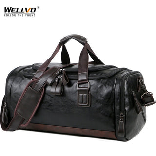 Men Quality Leather Travel Bags Carry on Luggage Bag Men Duffel Bags Handbag Casual Traveling Tote Large Weekend Bag Hot XA631ZC ALODIA STORE