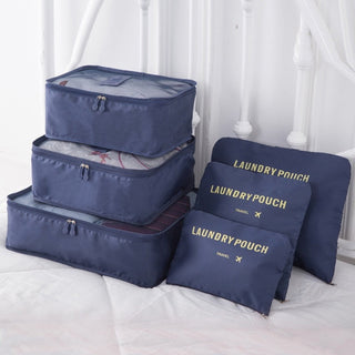 6Pcs/Set Travel Bag Men And women Packing Cubes Unisex Travel Storage Bags Kit ALODIA STORE