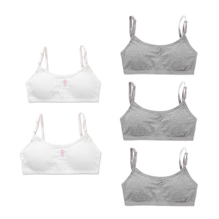 5PcLlot Young Girls Bra Cotton Training Bra Teenagers Lingerie Underwear 8-14Years ALODIA STORE