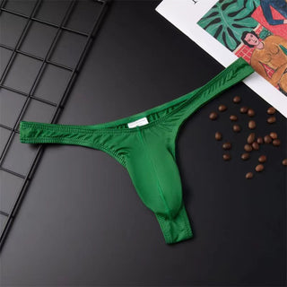New hot Sex Men Silky Penis Mix-Colors Bikini Pouch Panties Underwear Sissy Mens G Strings Thongs Sexy Gays Men Underwear ALODIA STORE