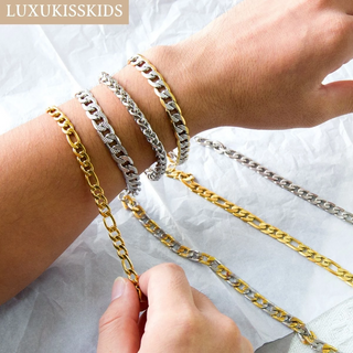 LUXUKISSKIDS Stainless Steel Necklace Chains Woman 10pcs/lot Bulk Wholesale DIY Rolo 2mm Chain No Fade Choker For Jewelry Making ALODIA STORE