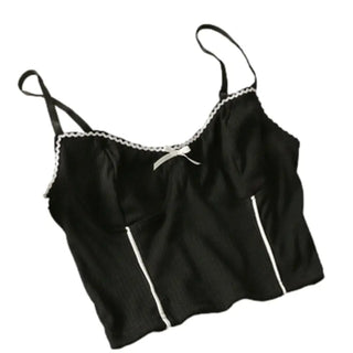 Sexy CropTop for Women Pink Cropped Clothes Femme Vintage Tube Tank Top Korean Streetwear Summer Club Lingerie ALODIA STORE