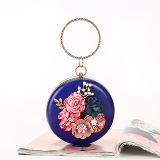 Pink Round Flower Clutch Bag ALODIA STORE