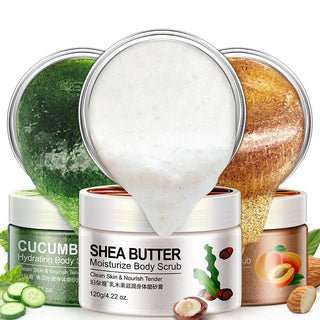 BIOAQUA Body Scrub Shea Butter Exfoliating Body Lotion Deep Cleansing Moisturizing Exfoliator Gel Moisturizer Dead Skin Remover ALODIA STORE