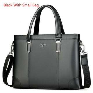 Classic Design Handbag For Man Business Briefcase Computer Bag Men's Office Bags Waterproof PVC Fabric Travel Work Shoulder Bag ALODIA STORE