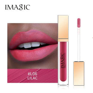 IMAGIC Lipgloss Matte 20 Colors Lip Gloss Velvety Lipstick Liquid Matte Waterproof Lip Tint Full &amp; rich Sexy Lip Makeup Cosmetic ALODIA STORE