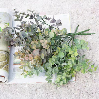 Artificial Flowers Plants Long Stem Plastic Persian Eucalyptus Leaf Fish Herb Home Office Table Centerpieces Garden Decoration ALODIA STORE