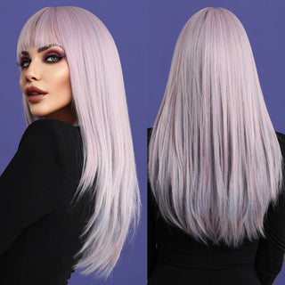 7JHH WIGS Long Wavy Wig for Woemn Natural Curly Hair Wig Synthetic Hair for Women Daily Cosplay Heat Resistant Fiber Wigs Blonde ALODIA STORE