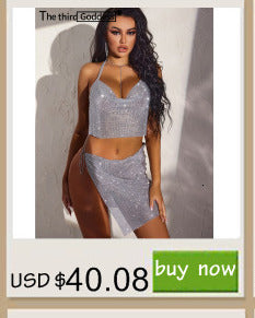 Sexy Backless y2k Metal Party Summer Dress Women Beach Night club Mini slip dress Glitter Sequin ladies Dresses Vestidos HL ALODIA STORE