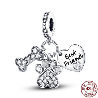 925 Sterling Silver Heart Shaped Charm Bead Fits Original Pandora Bracelet Necklace Women Chameleon Pendant DIY Fine Jewelry Hot ALODIA STORE