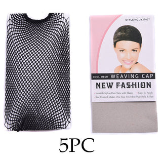 Black Wig Cap Hairnet For Wigs Making Streching Mesh Wig Cap For Women Wig Liner Accessories1/2/5pcs ALODIA STORE