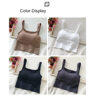 Summer Y2k Top Women Basic Streetwear CropTops Solid Color Casual Tank Top Woman Slim Elasticity TShirt Backless Camisole Female ALODIA STORE