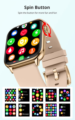 COLMI C60 Smartwatch 1.9 inch Full Screen Bluetooth Calling Heart Rate Sleep Monitor 19 Sport Models Smart Watch For Men Women ALODIA STORE