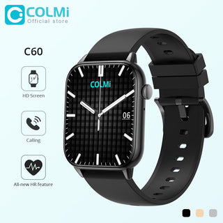 COLMI C60 Smartwatch 1.9 inch Full Screen Bluetooth Calling Heart Rate Sleep Monitor 19 Sport Models Smart Watch For Men Women ALODIA STORE