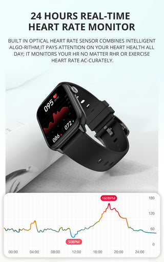 COLMI C60 Smartwatch 1.9 inch Full Screen Bluetooth Calling Heart Rate Sleep Monitor 19 Sport Models Smart Watch For Men Women ALODIA STORE