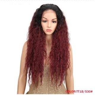 13*4 Synthetic Lace Front Wig Curly Afro Wigs Cosplay Wig Ombre Blonde Lace Front Wig For Women 30Inch Natural Wigs Miracle Hair ALODIA STORE