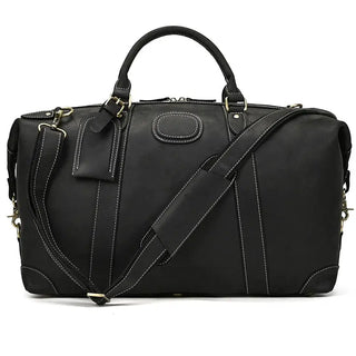 100% Genuine Crazy Horse Leather Men Travel Bags With Rivet Big HandBag For Male Cowhide Duffel Bag Mans Travelling Bag luxury ALODIA STORE