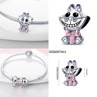 new 100% 925 sterling silver disney charm of ley 925 Chain Beaded Suitable For Ladies Original Pandora Bracelet DIY Jewelry ALODIA STORE