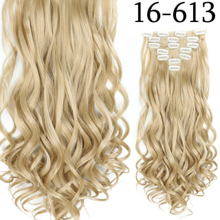 24Inchs 16 Clips in Hair Extensions Long Straight Hairstyle Synthetic Blonde Black Hairpieces Heat Resistant False Hair ALODIA STORE