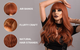 7JHH WIGS Long Wavy Wig for Woemn Natural Curly Hair Wig Synthetic Hair for Women Daily Cosplay Heat Resistant Fiber Wigs Blonde ALODIA STORE