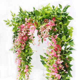 76cm Artificial Green Plants Hanging Ivy Leaves Radish Seaweed Grape Fake Flowers Vine Home Garden Wall Party Decoration ALODIA STORE