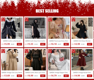 QWEEK Vintage Black Dress Women French Elegant ALODIA STORE
